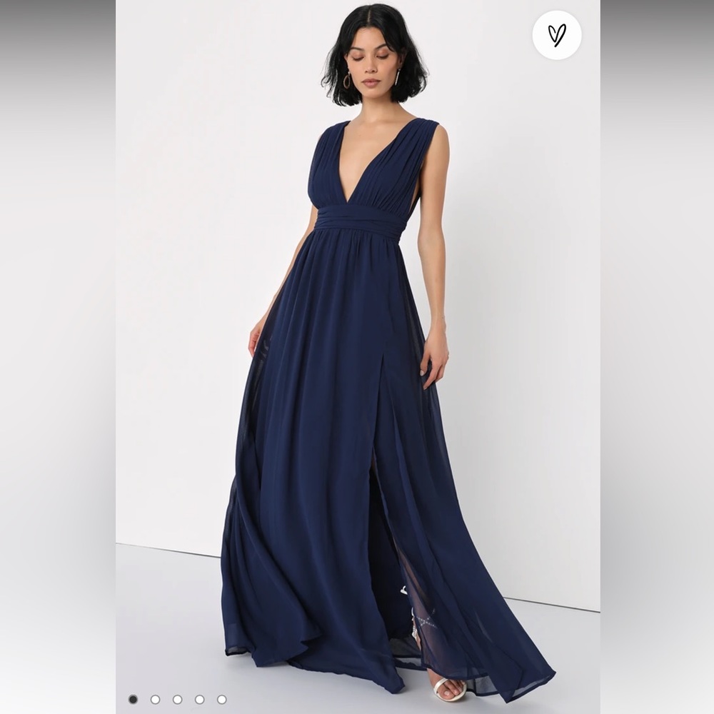 Lulu’s Heavenly Hues Maxi Dress - Navy Blue